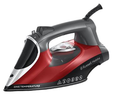 Russell Hobbs 25090-56 - Trocken- & Dampfbügeleisen - Keramik-Bügelsohle - 3 m - 210 g/min - Schwarz - Grau - Rot von LumaTech