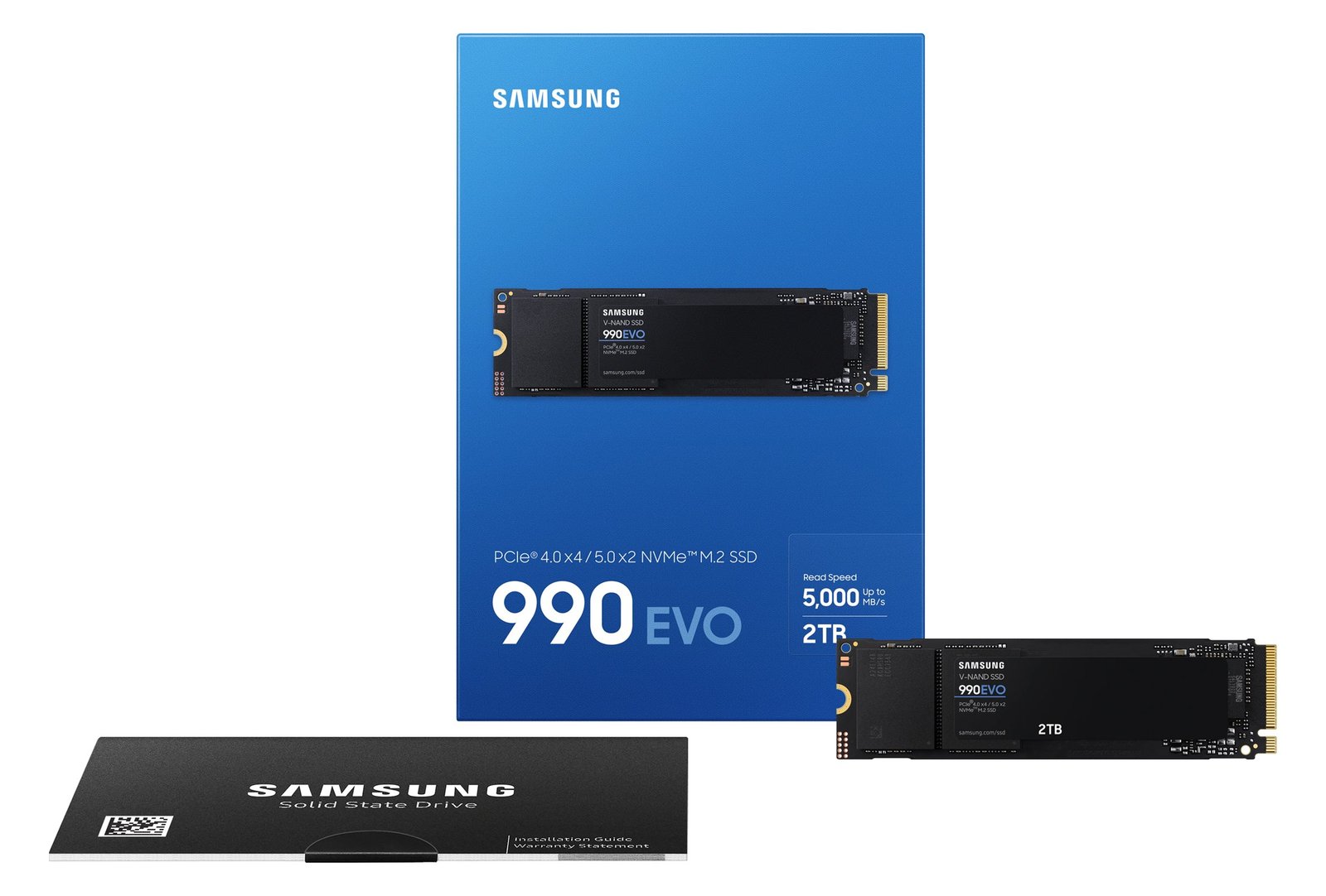 Samsung 990 EVO MZ-V9E2T0BW - SSD - verschlüsselt - 2 TB - intern - M.2 2280 - PCI Express 5.0 x4 (NVMe)