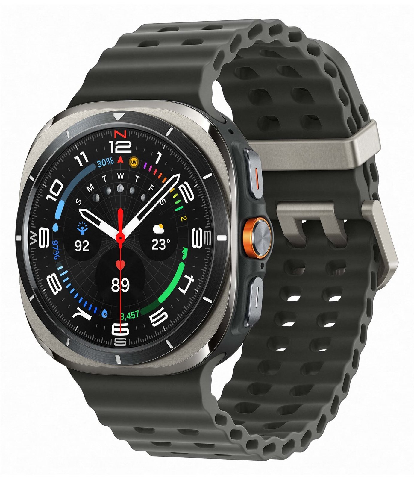 Samsung Galaxy Watch Ultra - 47 mm - Titansilber - intelligente Uhr mit Marineband - Dark Gray - S/M/L - Anzeige 3.73 cm