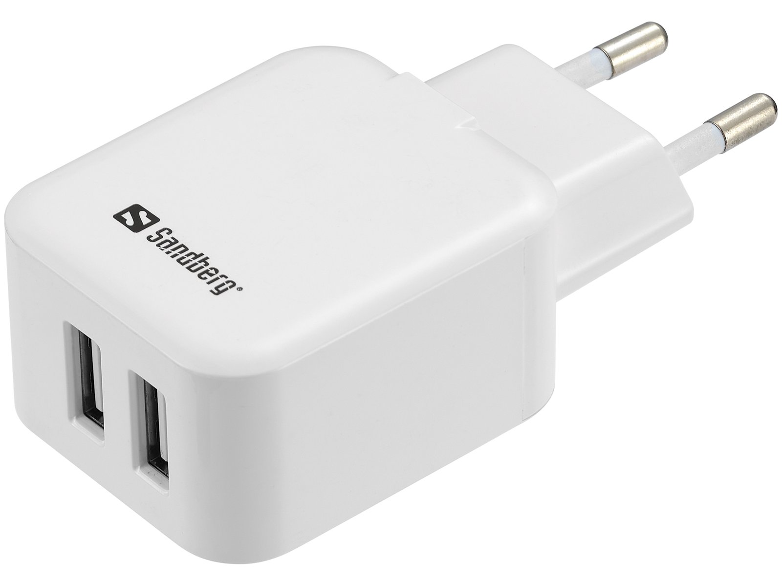 SANDBERG AC Charger Dual - Netzteil - 2.4 A - 2 Ausgabeanschlussstellen (2 x USB)
