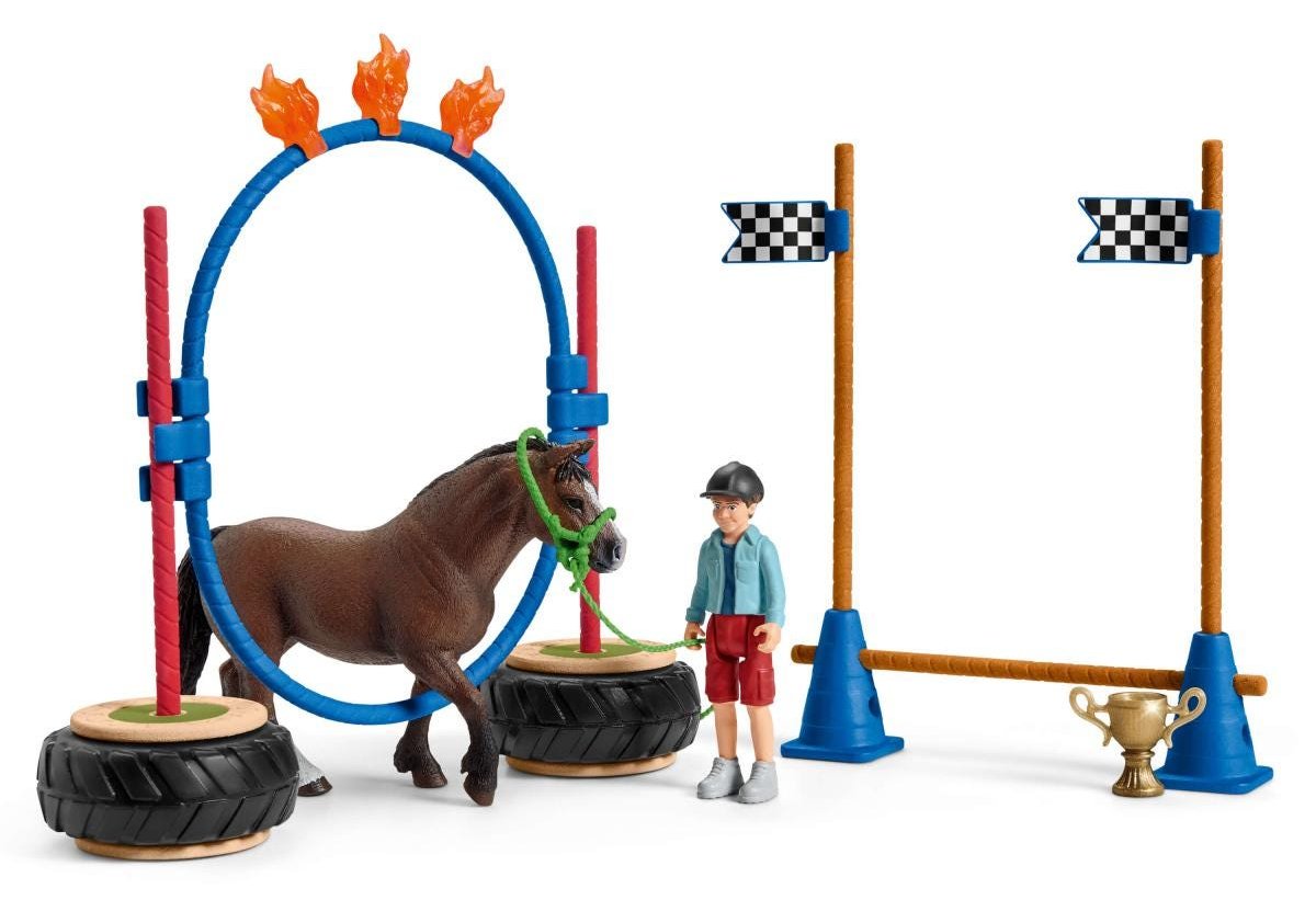 Schleich FARM WORLD Pony Agility Rennen - Farm - 3 Jahr(e) - Mehrfarbig - Kunststoff