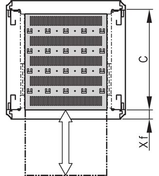 SCHROFF 19SHELF TELE.1U C=500 RAL7021 - Rack-Zubehör von LumaTech