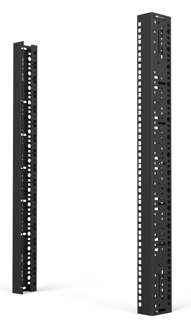 SCHROFF 19-Winkelprofil mit Universal-Lochung (EIA), RAL 7021 - WINKELPROFIL 1916HE 7021(2X) (23130019) - SCHROFF 19