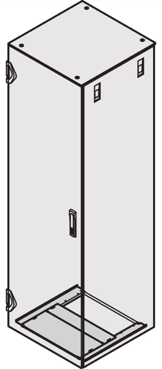 SCHROFF BODENPLATTE 600B 1100T RAL7021