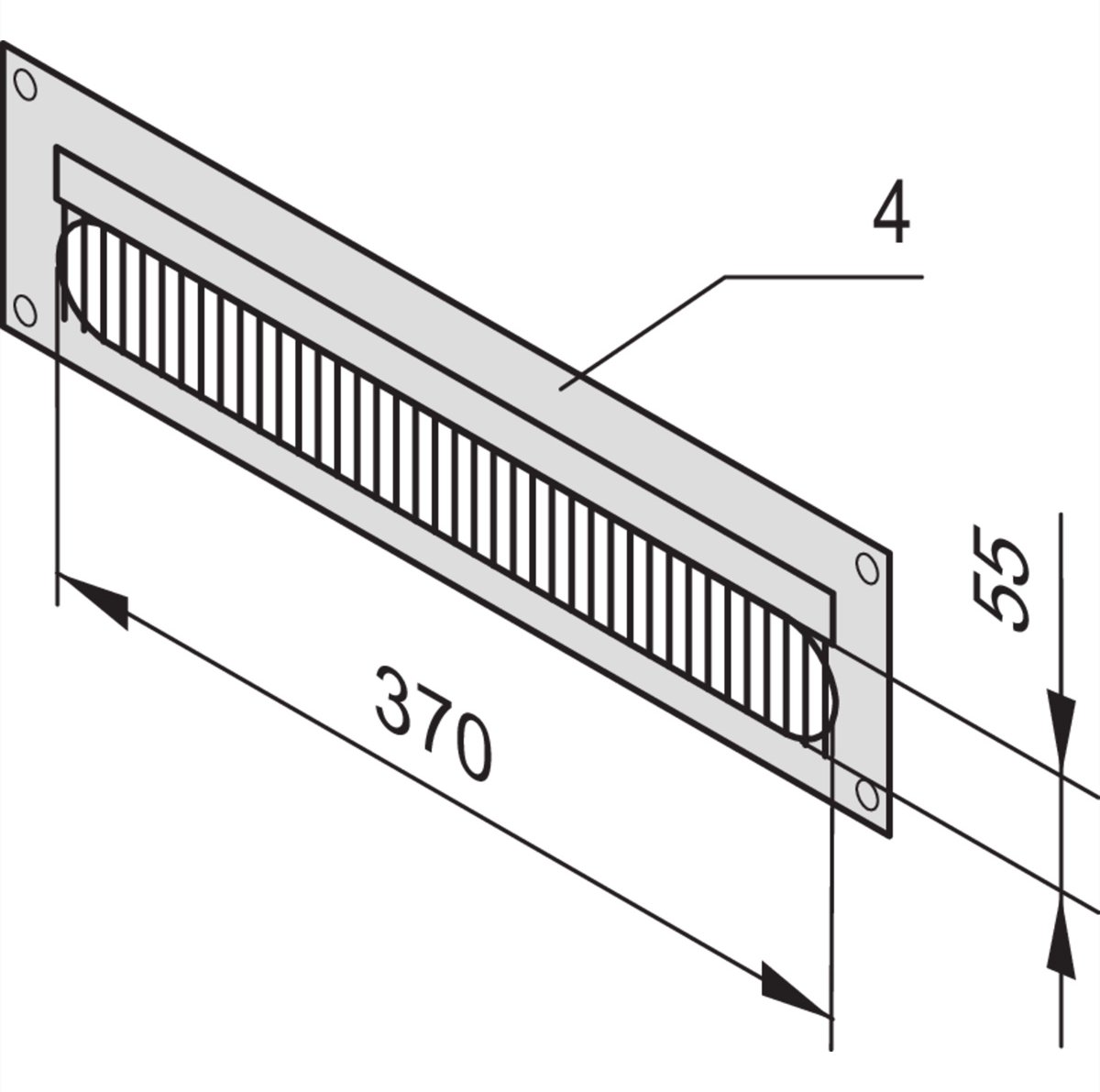 SCHROFF CABLE DUCTING PANEL 4U 7021 - Rack-Zubehör