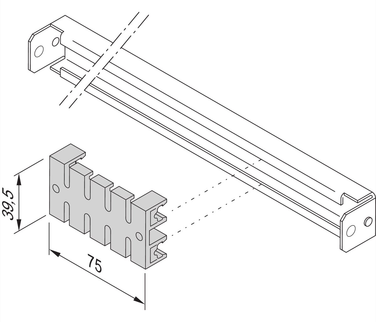 SCHROFF CABLE FIXING F.C-RAIL (5PC)