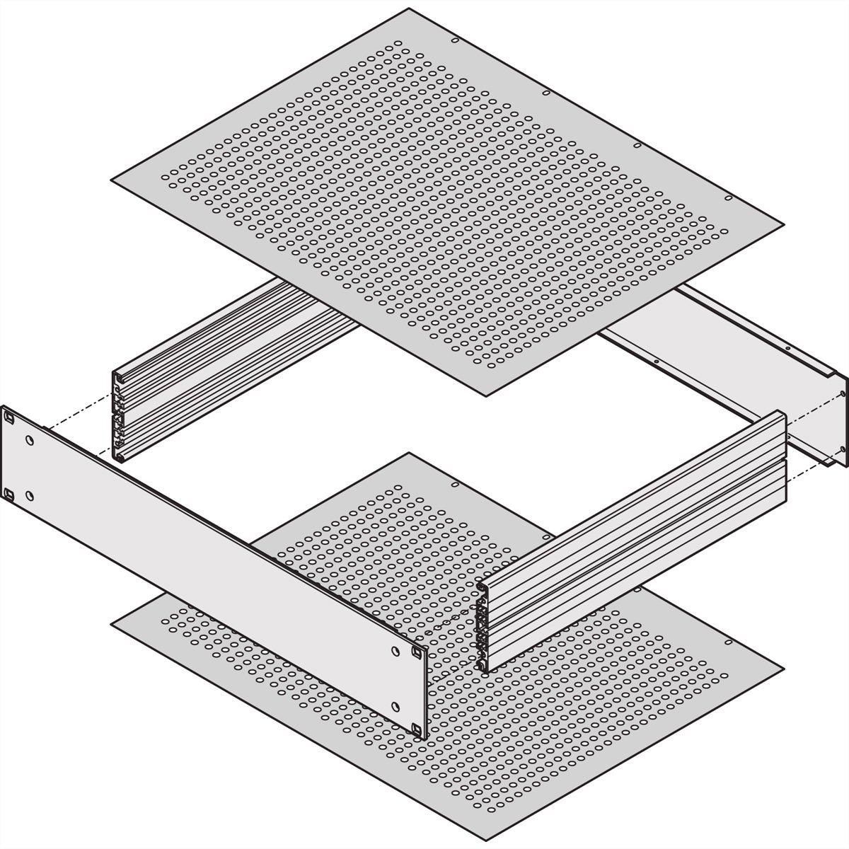 SCHROFF COVER PLATE 220D PERFORATED