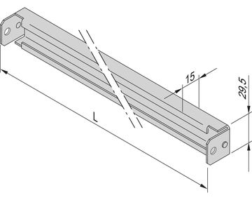 SCHROFF C-RAIL 600 LG. (2X) von LumaTech