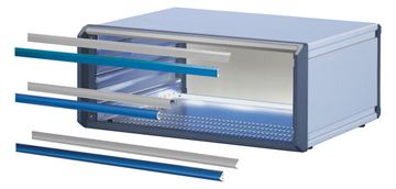 SCHROFF DEC.STRIP TYPE1 42HP RAL5007 von LumaTech