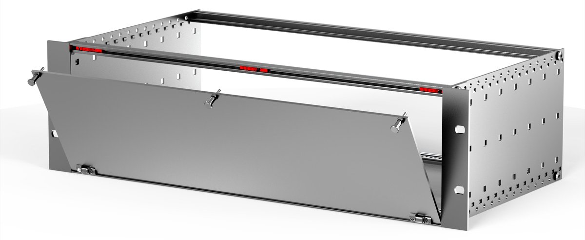 SCHROFF FRONT PANEL 3U 84HP BTM.HINGED - Rack-Zubehör