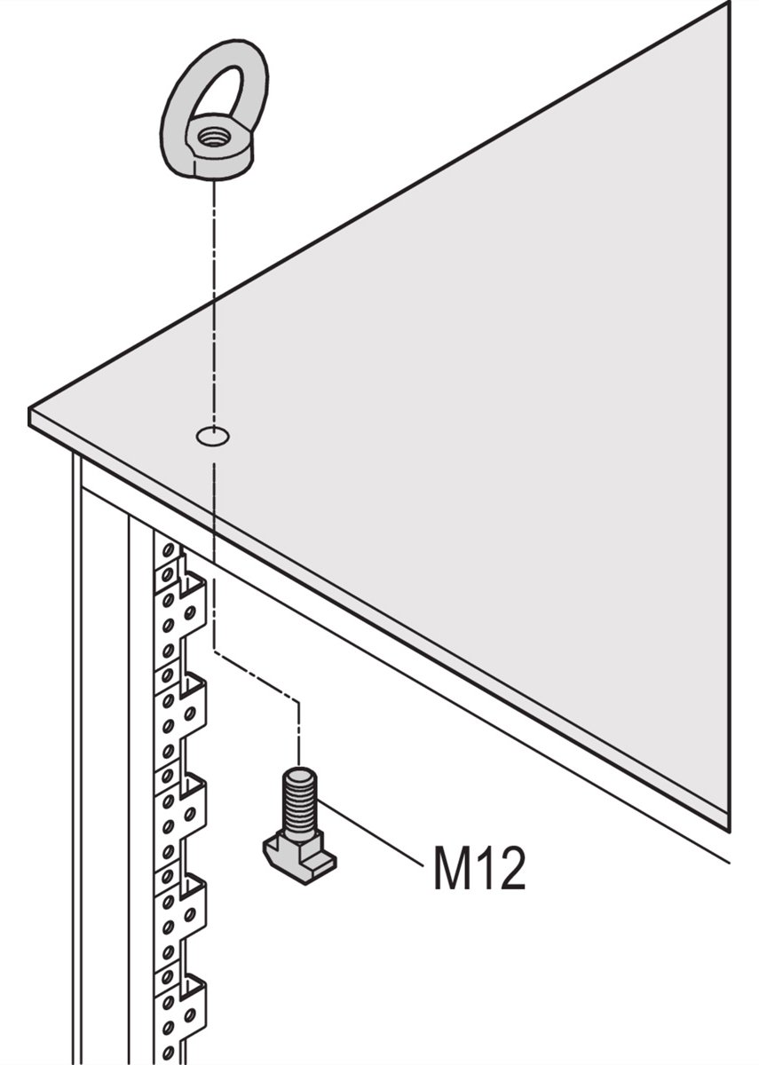 SCHROFF LIFTING EYES KIT M12 (4PCS/KIT)