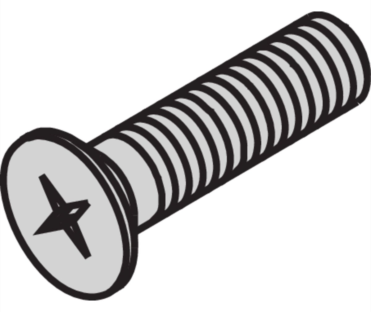 SCHROFF SCREW POS.R/CSK.M2.5X12(100PCS/KIT)