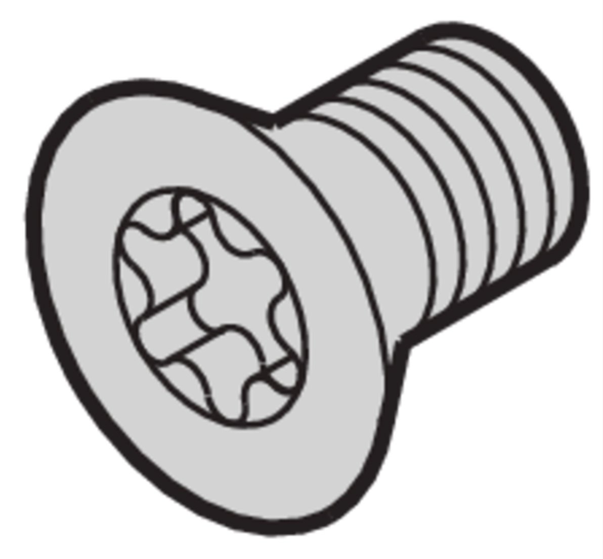 SCHROFF SCREW TORX CSK.M4X14 (100PCS)