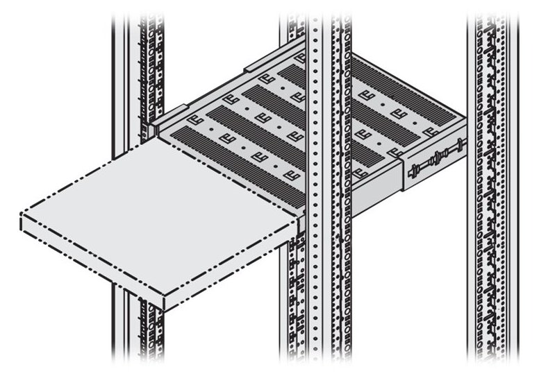 SCHROFF Teleskopisches Regal für Rack - Rack montierbar - RAL 7035 - 2U - 48.3 cm (19)