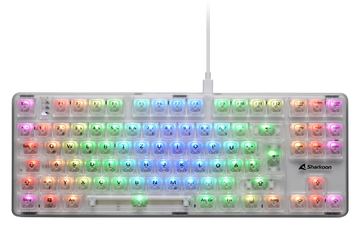 Sharkoon Gaming Tastatur Crystal Shark weiß - TL: Deutsch, QWERTZ von LumaTech