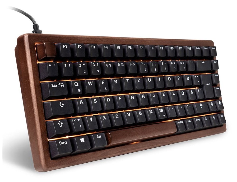 Sharkoon Gaming Tastatur Skiller SGK50S3 Wood schwarz - TL: Deutsch, QWERTZ