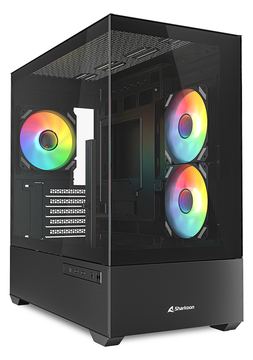 Sharkoon Gehäuse MK6 RGB Micro-ATX 1x Glas schwarz - Midi/Minitower - ATX von LumaTech