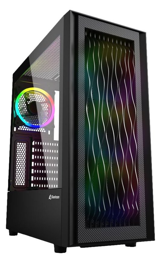 Sharkoon RGB Wave - Tower - ATX - Seitenteil mit Fenster (gehärtetes Glas)