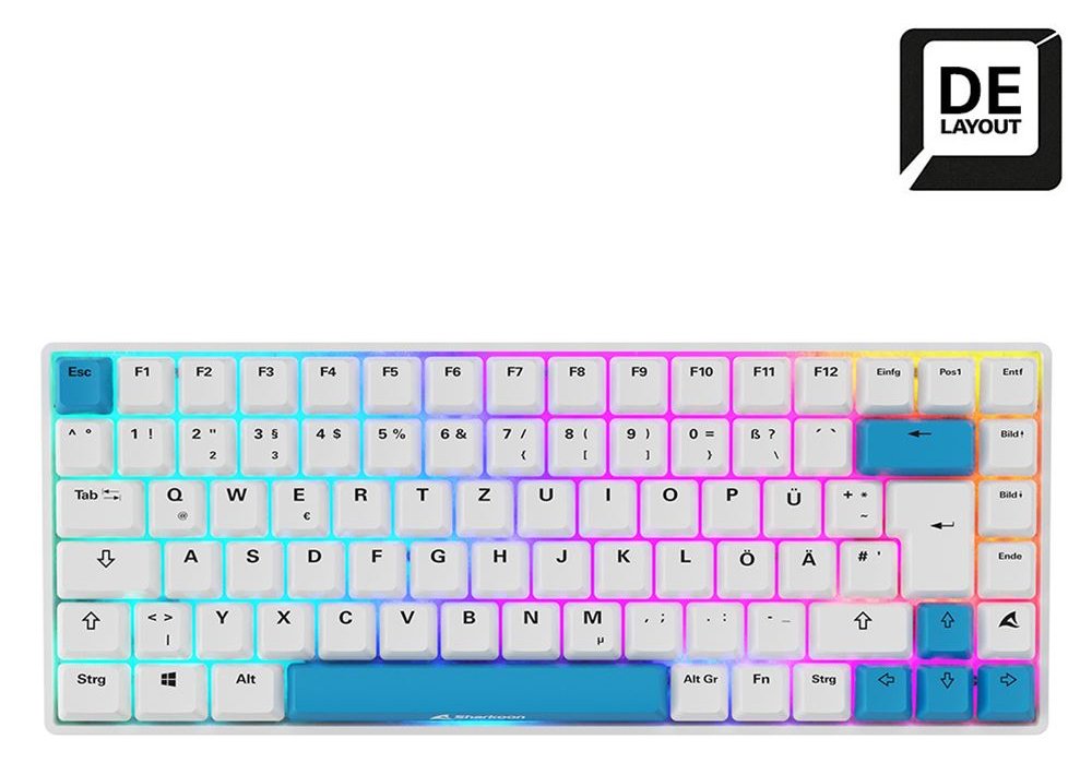Sharkoon SGK50 S3 Dye-sub GPRO Yellow - TL: Deutsch, QWERTZ
