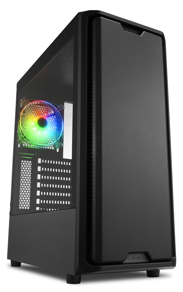 Sharkoon SK3 RGB - Midi Tower - PC - Schwarz - ATX - micro ATX - Mini-ITX - Multi - Taschenlüfter