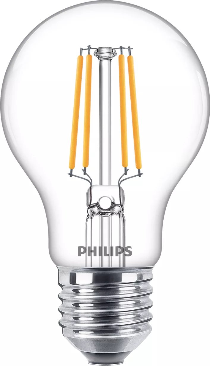 Signify Philips - Glühbirne mit LED-Filament - Form: A60 - klar Finish - E27 - 4.3 W (Entsprechung 40 W)