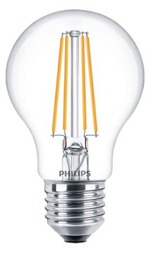 Signify Philips - Glühbirne mit LED-Filament - Form: A60 - klar Finish - E27 - 7 W (Entsprechung 60 W) von LumaTech