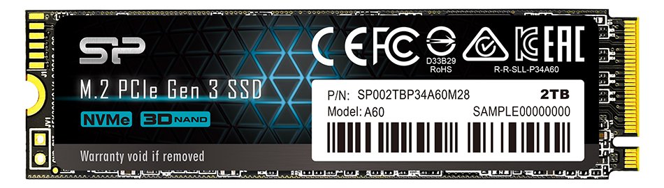 Silicon Power A60 - SSD - 2 TB - intern - M.2 2280 - PCIe 3.0 x4 (NVMe)