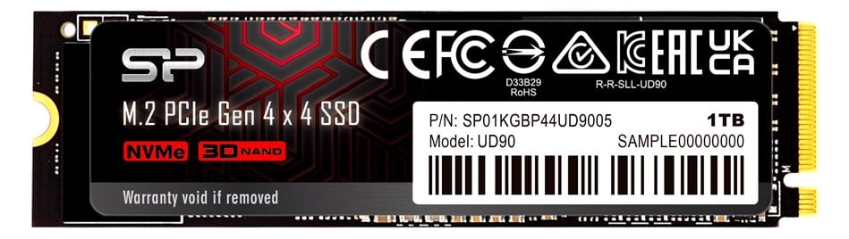 Silicon Power UD90 - SSD - 1 TB - intern - M.2 2280 - PCIe 4.0 x4 (NVMe)