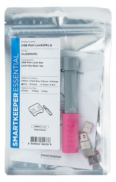 Smart Keeper BasicUSB-A Port Blocker pink 6 Stk.+Key von LumaTech