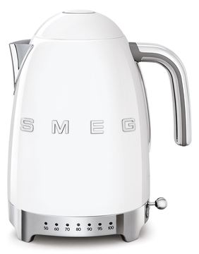 SMEG KLF04WHEU - 1,7 l - 2400 W - Weiß - Kunststoff - Edelstahl - Regelbare Temperatur - Wasserstandsanzeige von LumaTech