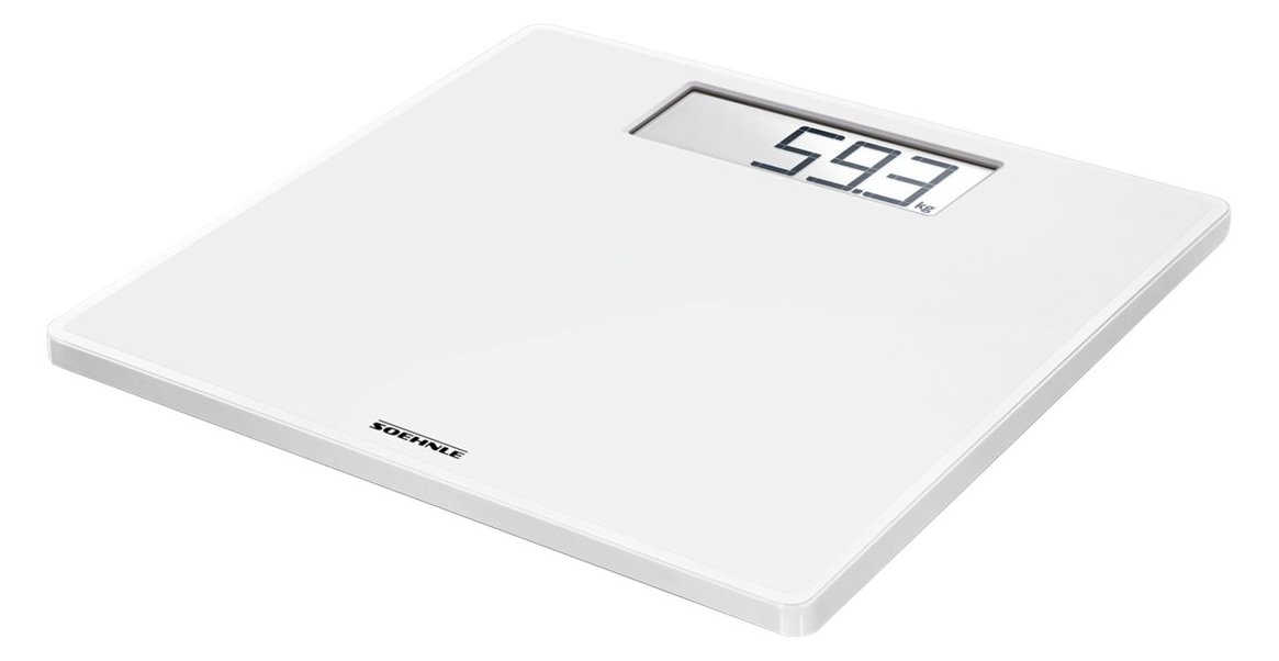 Soehnle Sense Safe 100 - Elektronische Personenwaage - 180 kg - 100 g - Weiß - kg - lb - ST - Quadratisch