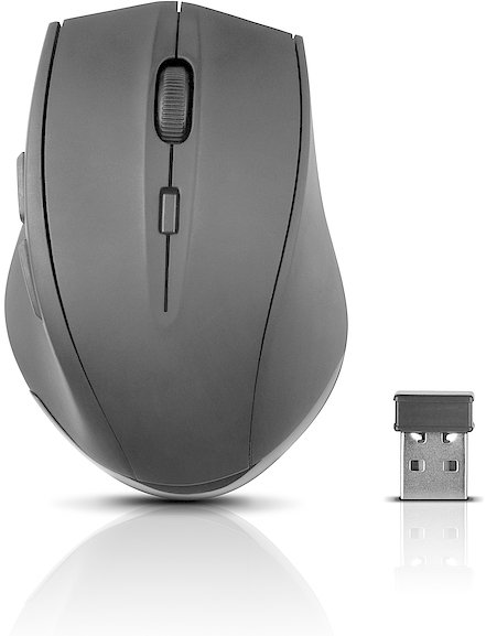 SPEEDLINK CALADO Silent SL-6343-RRBK - Maus - Für Rechtshänder - optisch - 5 Tasten - kabellos - 2.4 GHz -