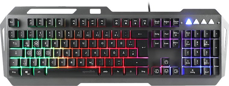 SPEEDLINK LUNERA - Volle Größe (100%) - Kabelgebunden - USB - LED - Schwarz - TL: Deutsch, QWERTZ