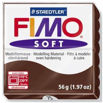 STAEDTLER FIMO soft - Modellierton - Schokolade - 110 °C - 30 min - 56 g - 55 mm von LumaTech