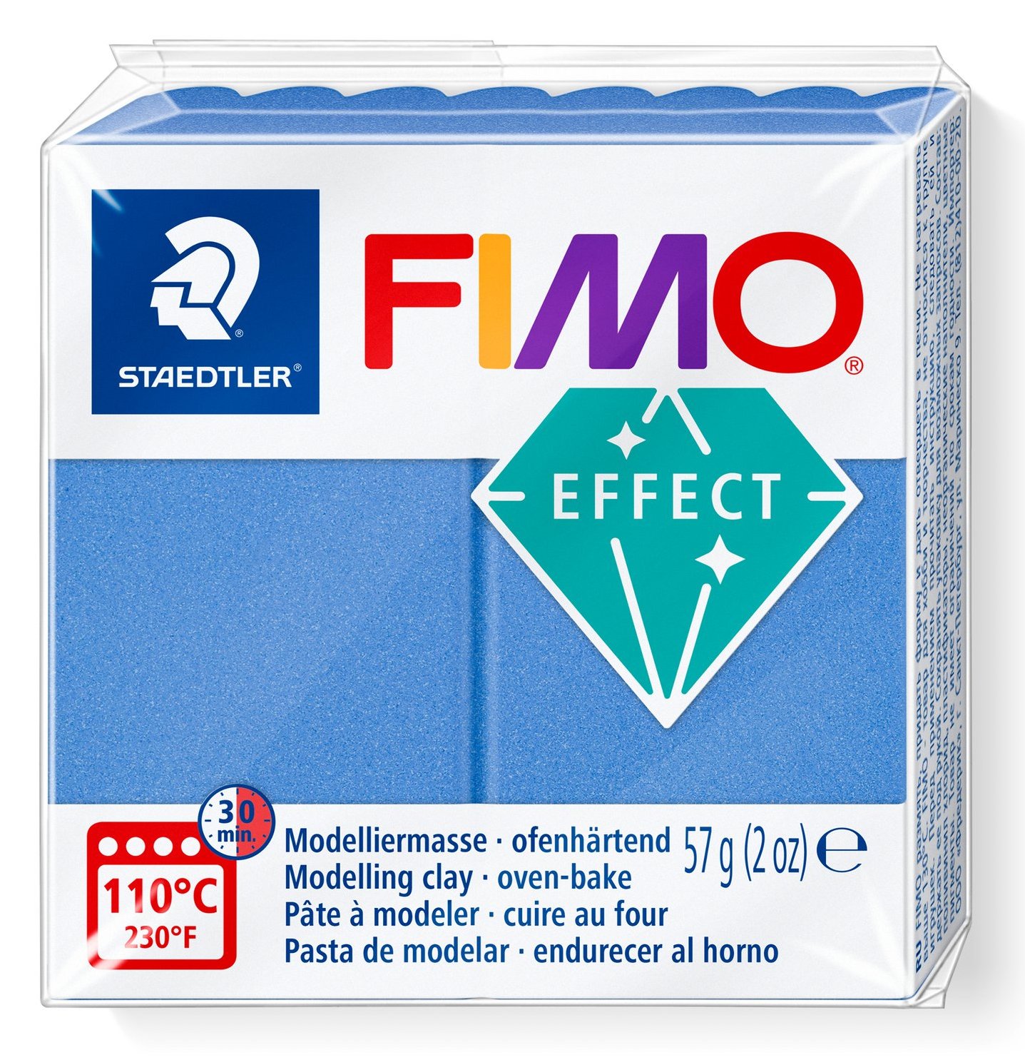 STAEDTLER Mod.masse Fimo effect blau metallic