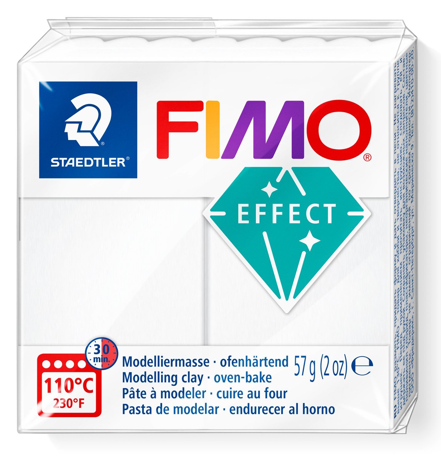 STAEDTLER Mod.masse Fimo effect weiß transluz