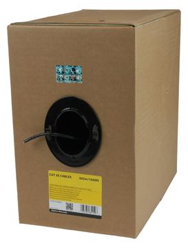 StarTech.com 1000 ft Bulk Roll of Black CMR Cat5e Solid UTP Riser Cable - 24 AWG - Black von LumaTech