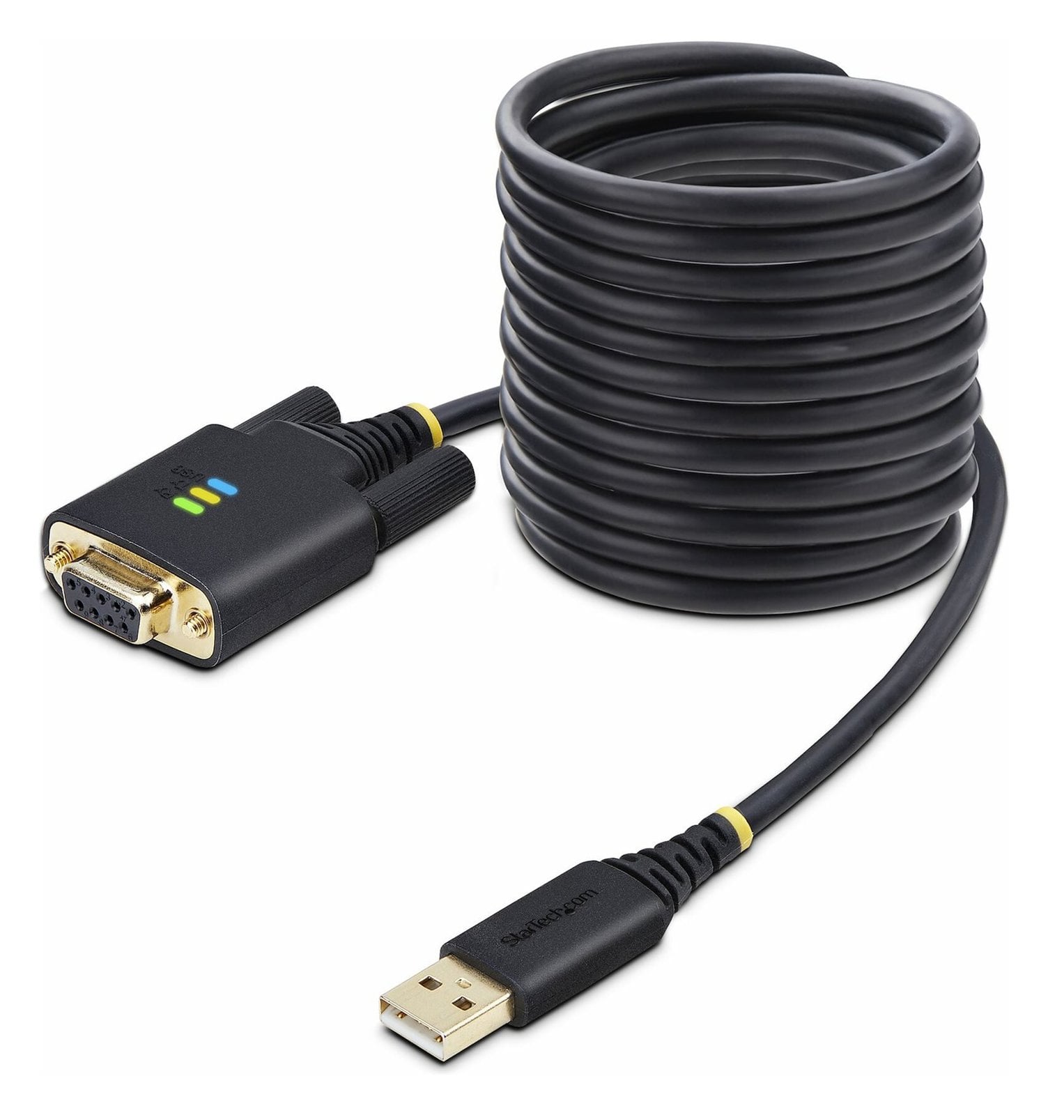 StarTech.com 10ft (3m) USB to Null Modem Serial Adapter Cable, Interchangeable DB9 Screws/Nuts, COM Retention