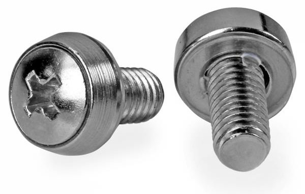 StarTech.com 12-24 Server Rack Screws - 50 pack - Nickel-plated - Rack-Schrauben - Silber - US-Regierung