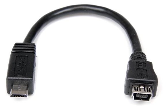 StarTech.com 15 cm Micro USB auf Mini USB-Adapterkabel – Stecker/Buchse - USB-Adapter - Mini-USB, Typ B (W)
