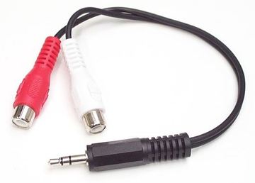 StarTech.com 15cm Audiokabel 3,5mm Klinke auf 2x Cinch (Stecker/Buchse) von LumaTech