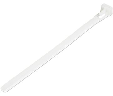 StarTech.com 15cm(6) Reusable Cable Ties, 7mm(1/4) wide, 35mm(1-3/8) Bundle Dia. 22kg(50lb) Tensile Strength - Weiß von LumaTech