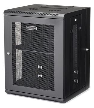 StarTech.com 15HE Wandmontage Server Rack - bis zu 51cm tief - Gehäuse mit Scharnier - Netzwerkschrank von LumaTech