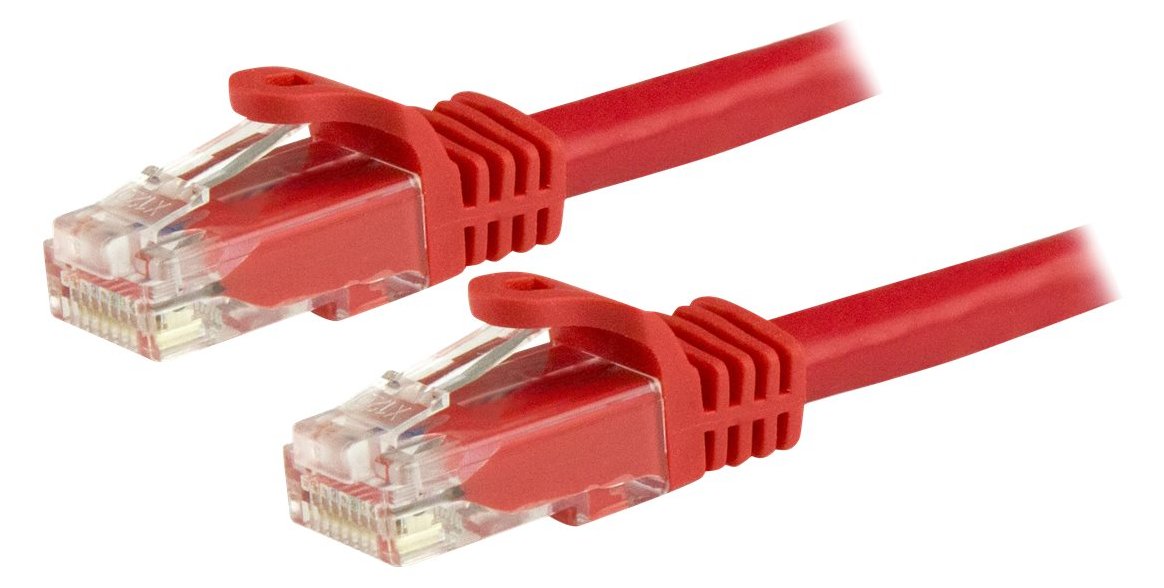 StarTech.com 15m Cat6 Snagless Gigabit UTP Netzwerkkabel - Cat 6 RJ45 Netzwerkkabel mit Knickschutz - Rot - Patch-Kabel