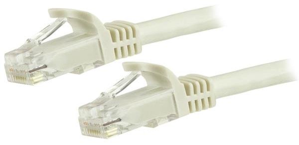 StarTech.com 15m Cat6 Snagless Gigabit UTP Netzwerkkabel - Cat 6 RJ45 Netzwerkkabel mit Knickschutz - Weiß