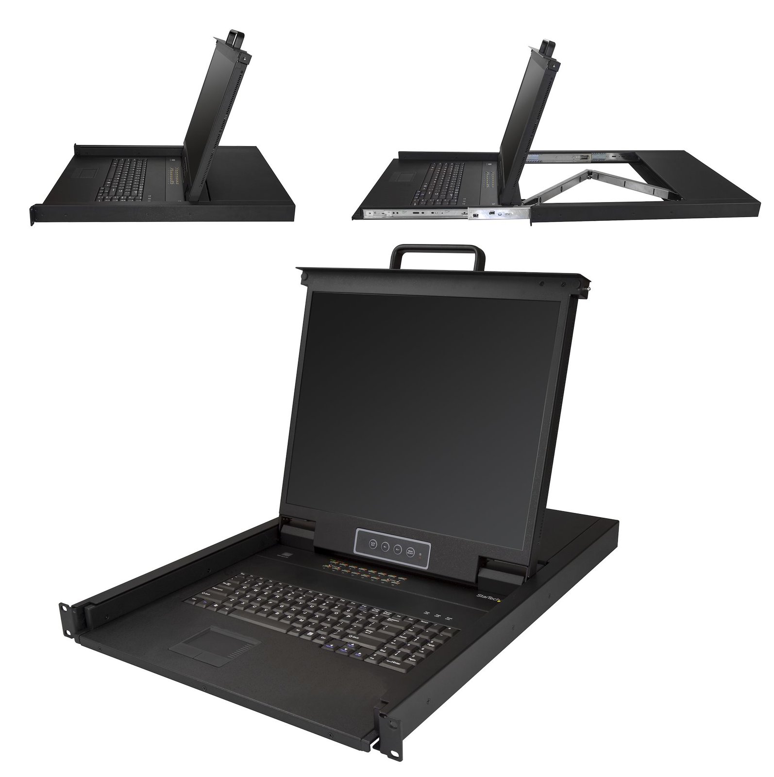 StarTech.com 16 Port Rackmount KVM Console with 6ft Cables, Integrated KVM Switch with 19 LCD Monitor, Fully Featured