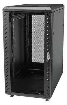 StarTech.com 18HE 19 Zoll Server Rack/Schrank - 4 Pfosten mit Einstellbare Tiefe(15-81cm), abschließbares Knock Down von LumaTech