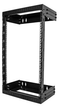 StarTech.com 18HE Netzwerkschrank 19 Zoll für Wandmontage - Einstellbare Tiefe 30 - 50 cm - 2 Pfosten Open Frame von LumaTech