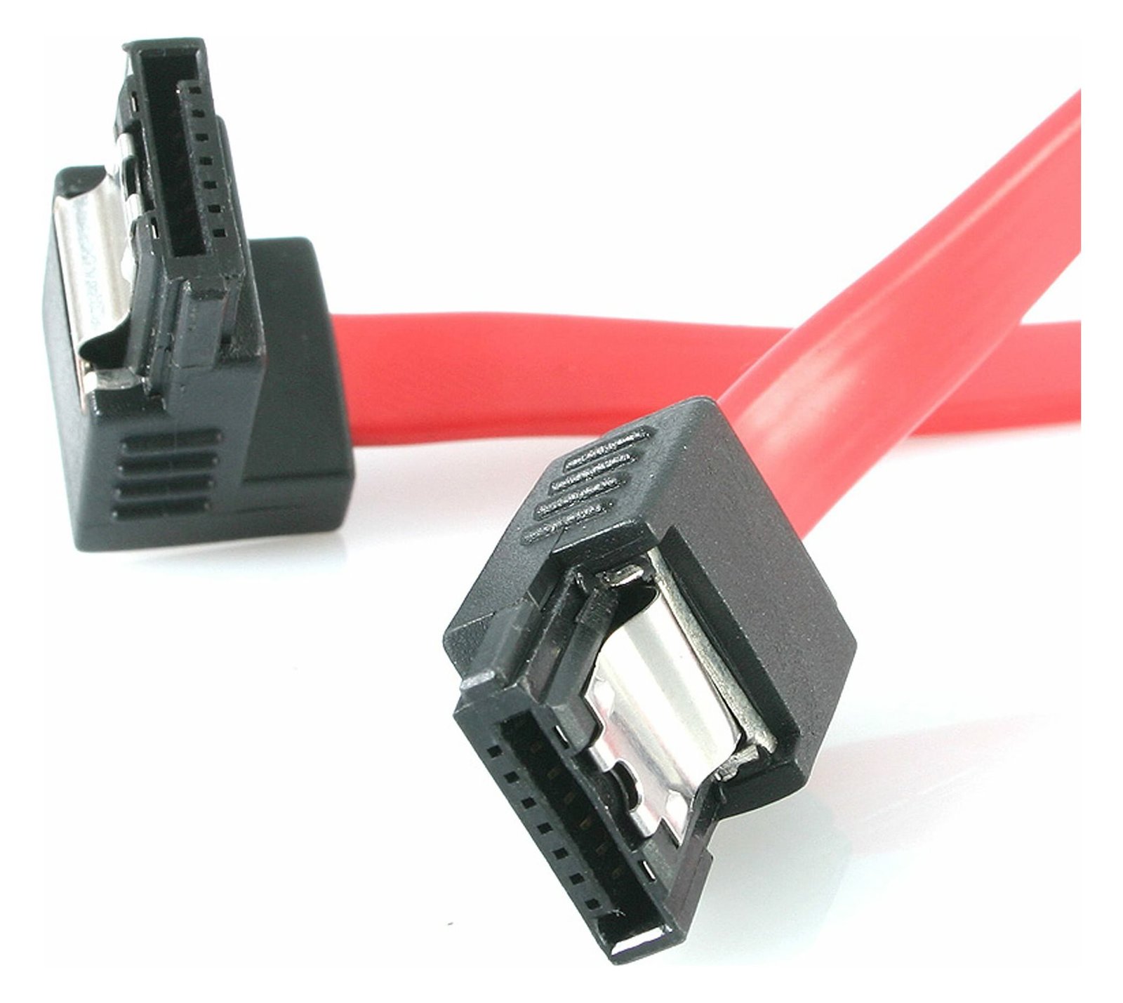 StarTech.com 18in Latching SATA to Right Angle SATA Serial ATA Cable - SATA-Kabel - Serial ATA 150/300 - SATA (W)