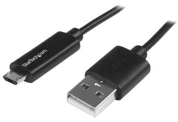 StarTech.com 1m Micro USB Kabel mit LED Ladeanzeige - St/St - USB auf Micro USB Kabel - USB-Kabel - Micro-USB Typ B (M) von LumaTech